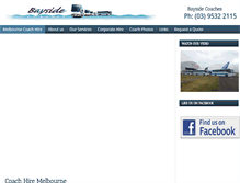 Tablet Screenshot of baysidecoaches.com.au